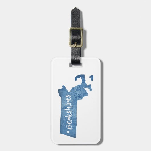 Berkshires Massachusetts Wood Grain Bagagelabel (Voorkant verticaal)