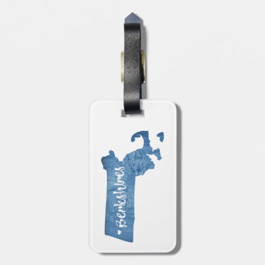 Berkshires Massachusetts Wood Grain Bagagelabel (Achterkant verticaal)