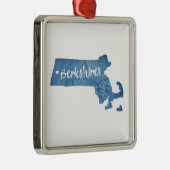 Berkshires Massachusetts Wood Grain Metalen Ornament (Rechts)
