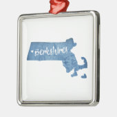 Berkshires Massachusetts Wood Grain Metalen Ornament (Links)