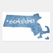 Berkshires Massachusetts Wood Grain Rechthoekige Sticker (Voorkant)