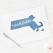 Berkshires Massachusetts Wood Grain Rechthoekige Sticker (Envelop)