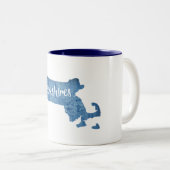 Berkshires Massachusetts Wood Grain Tweekleurige Koffiemok (Voorkant rechts)