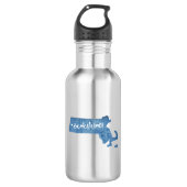 Berkshires Massachusetts Wood Grain Waterfles (Voorkant)