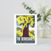  Berkshires Travel Poster Briefkaart (Staand voorkant)