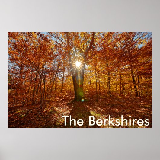 Berkshires Zonsondergang Levendige Herfst Foliage, Poster (Voorkant)