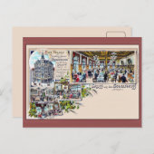  Berlijn 1890 Beer Palace Litho Briefkaart (Voorkant / Achterkant)