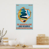 Berlijn 1995 Kunsttentoonstelling Poster Abstract (Keuken)
