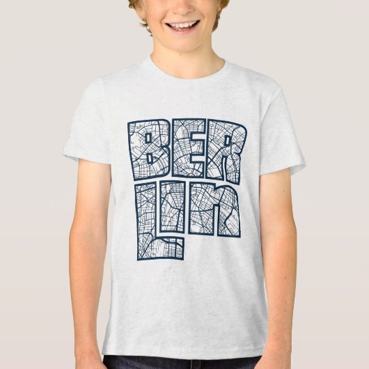 Berlijn 2 Tri-Blend shirt (Voorkant)