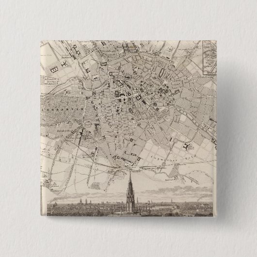 Berlijn 2 vierkante button 5,1 cm (Voorkant)