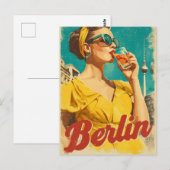 Berlijn 50s retro briefkaart (Voorkant / Achterkant)