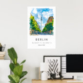 Berlijn Aquarel 1 Poster (Thuiskantoor)