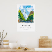 Berlijn Aquarel 1 Poster (Keuken)
