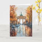 Berlijn Aquarel 3 Kaart (Gele Bloem)