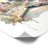 Berlijn aquarel kunst poster (Hoek)