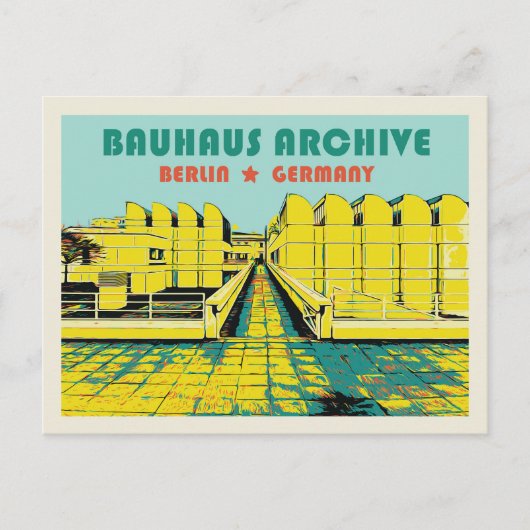 Berlijn, Bahaus Archive, Briefkaart Duitsland (Voorkant)