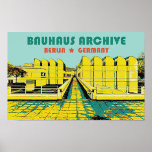 Berlijn, Bahaus Archive, Briefkaart Duitsland Poster