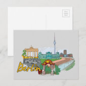 Berlijn, beroemde stad Duitsland Briefkaart (Voorkant / Achterkant)