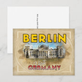 Berlijn, bezoek Duitsland... Briefkaart (Voorkant / Achterkant)