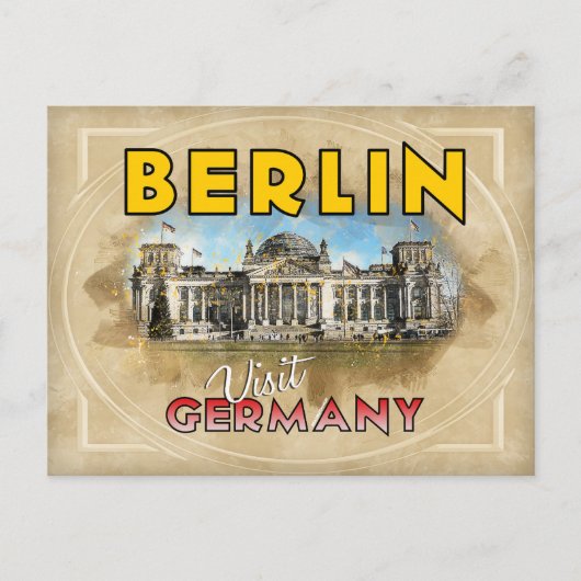 Berlijn, bezoek Duitsland... Briefkaart (Voorkant)