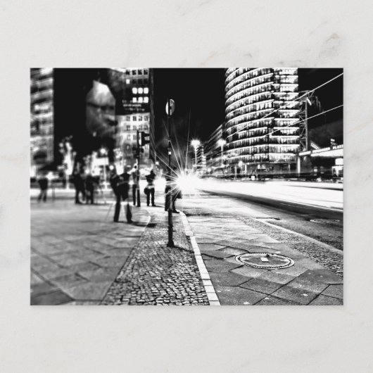 Berlijn bij nacht briefkaart (Voorkant)