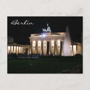berlijn brandenburg - nacht briefkaart