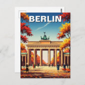 Berlijn Brandenburger Tor Duitsland Reizen Briefkaart (Voorkant / Achterkant)