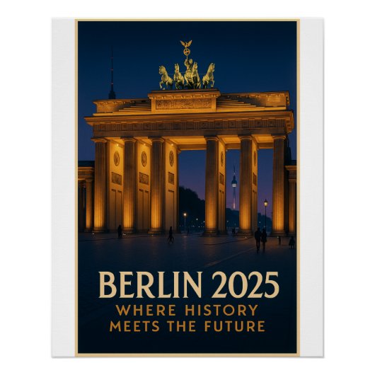 Berlijn – "Brandenburger Tor Lights" Perfect Poster (Voorkant)