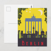 Berlijn, Brandenburgse poort, Duitsland Briefkaart (Voorkant / Achterkant)