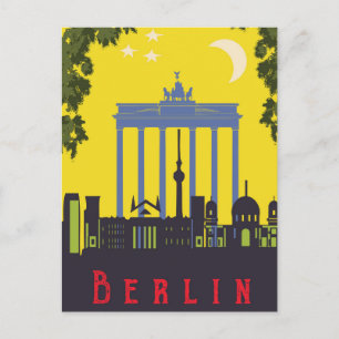Berlijn, Brandenburgse poort, Duitsland Briefkaart