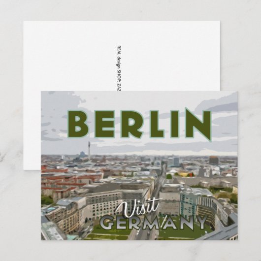 Berlijn, briefkaart van serie Bezoek... (Voorkant / Achterkant)