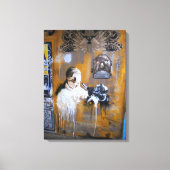 Berlijn camera Graffiti Straatkunst, echte wereld Canvas Afdruk (Voorkant)