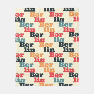 Berlijn creatief patroon. fleece deken