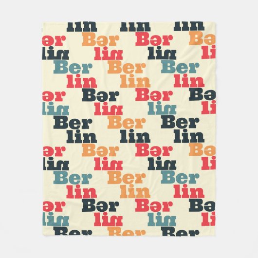 Berlijn creatief patroon. fleece deken (Voorkant)