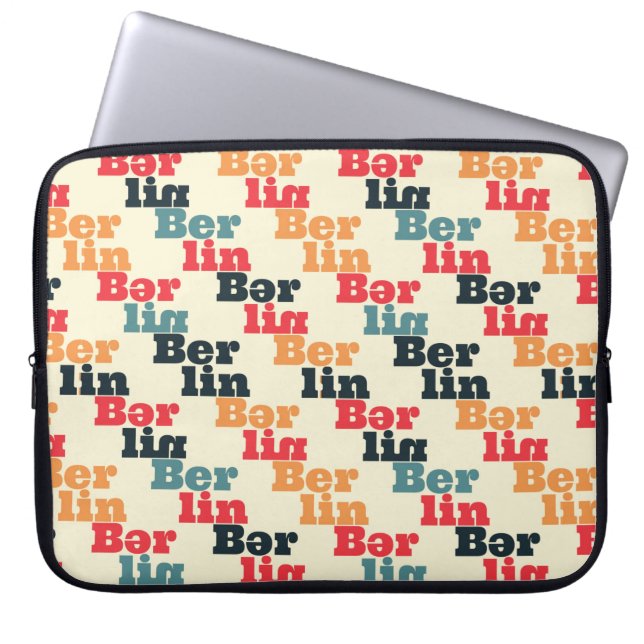 Berlijn creatief patroon. laptop sleeve (Voorkant)