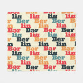 Berlijn Digitaal Creatief, Print Patroon. Fleece Deken (Voorkant (Horizontaal))
