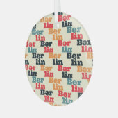 Berlijn Digitaal Creatief, Print Patroon. Glas Ornament (Voorkant links)