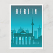 Berlijn Duitsland Art Vintage Travel Illustration Briefkaart (Voorkant)
