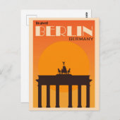 Berlijn Duitsland Brandenburg Gate Travel Briefkaart (Voorkant / Achterkant)