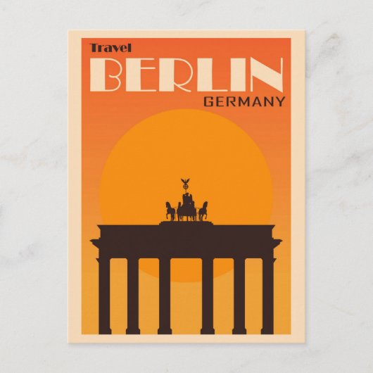 Berlijn Duitsland Brandenburg Gate Travel Briefkaart (Voorkant)