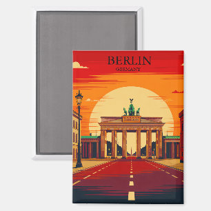 Berlijn Duitsland Brandenburg Tor Reizen Kunst Ret Magneet