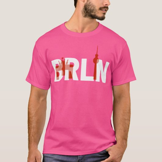 Berlijn Duitsland Brandenburger Gate Brin Typograf T-shirt (Voorkant)