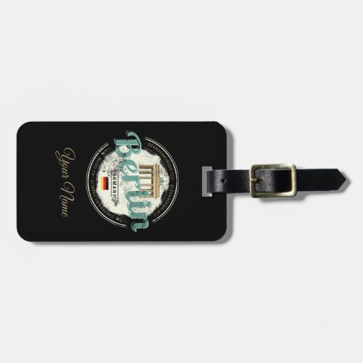 Berlijn Duitsland Brandenburger Tor  Souvenir Bagagelabel (Voorkant horizontaal)