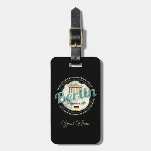 Berlijn Duitsland Brandenburger Tor  Souvenir Bagagelabel (Voorkant verticaal)