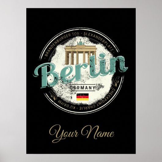 Berlijn Duitsland Brandenburger Tor  Souvenir Poster (Voorkant)