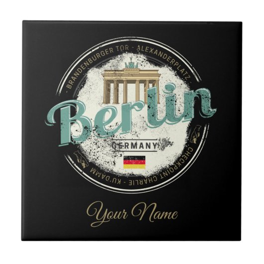 Berlijn Duitsland Brandenburger Tor Souvenir Tegeltje (Voorkant)