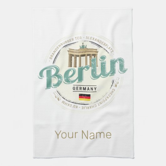 Berlijn Duitsland Brandenburger Tor  Souvenir Theedoek (Verticaal)