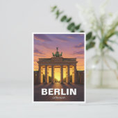Berlijn Duitsland Brandenburger Tor sunset Travel Briefkaart (Staand voorkant)