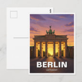 Berlijn Duitsland Brandenburger Tor sunset Travel Briefkaart (Voorkant / Achterkant)