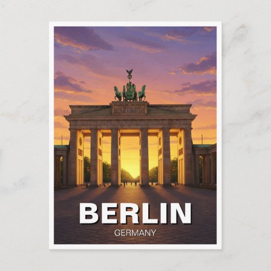 Berlijn Duitsland Brandenburger Tor sunset Travel Briefkaart (Voorkant)